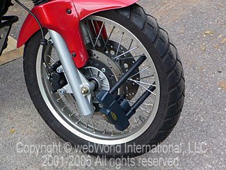 Motorcycle Locks on Motorcycle Wheel Lock On Triumph Tiger