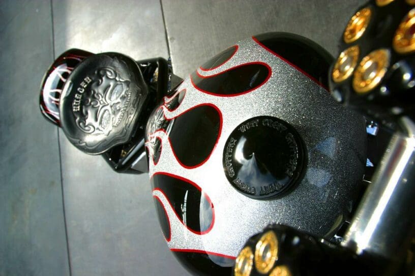 Dominator Black Red White Flames Built By West Coast Choppers Wcc Of