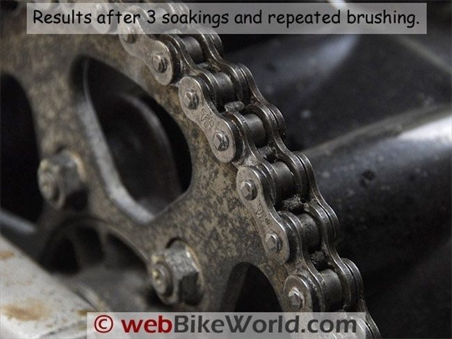 Motorcycle Chain Lube and the Grunge Brush - webBikeWorld