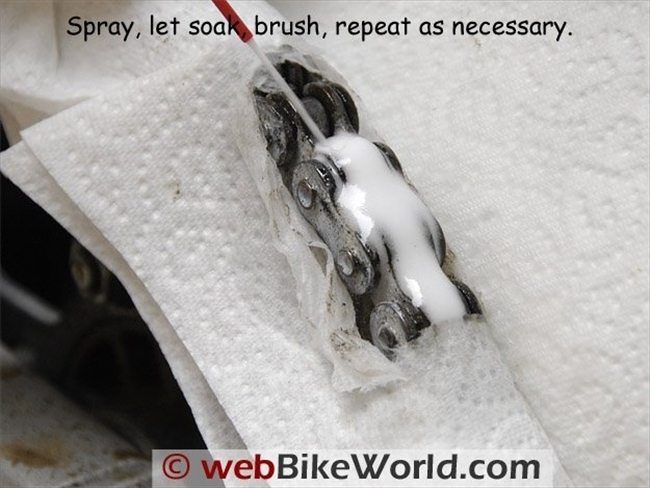 Motorcycle Chain Lube and the Grunge Brush - webBikeWorld