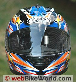 CMS GP-4 motorcycle helmet - front view