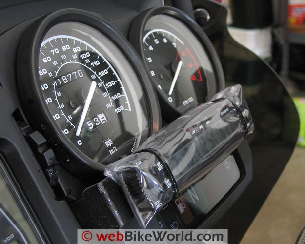 Motorcycle Air Temperature Gauge LED Voltmeter Voltage Thermometer