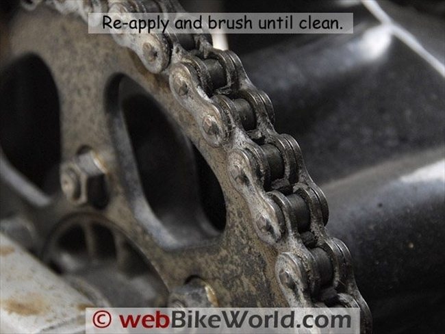 Motorcycle Chain Lube and the Grunge Brush - webBikeWorld