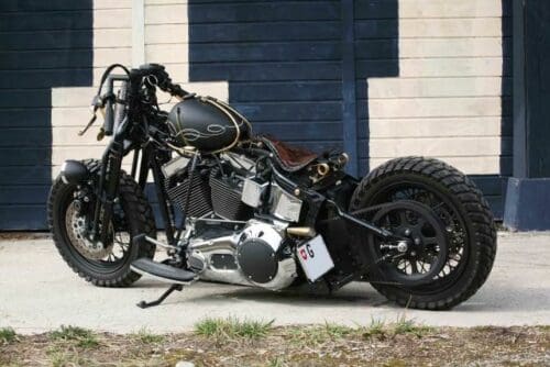 Old Black built by Black Way Motorcycles of Switzerland