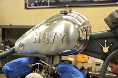 Navy Bike Built By Dar Holdsworth Of Darwin And Brass Balls Of U S A