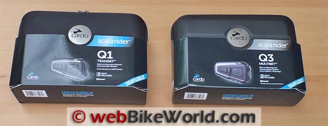 vlot Zakje Gewend aan Cardo Scala Rider Q1 - Q3 Intercom Review - webBikeWorld