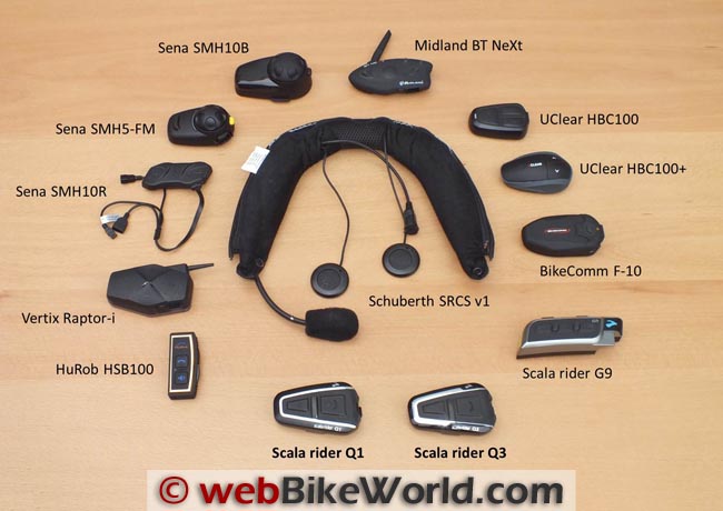Cardo Scala Rider Q1 - Q3 Intercoms - webBikeWorld