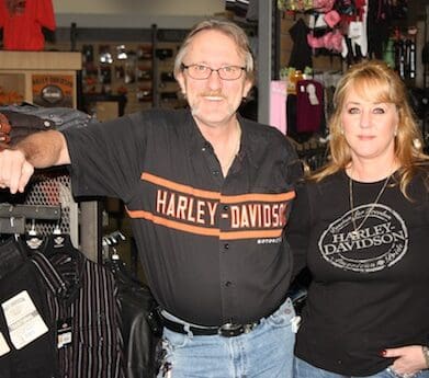 Grant and Cindy Price of gasoline Alley Harley-Davidson