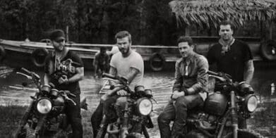 david Beckham Triumph scrambler