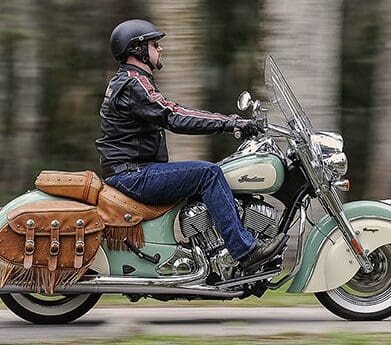 Indian Chief with two-tone paint sturgis motorcycle rally