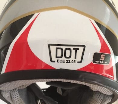 DOT helmet stickers