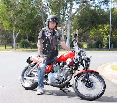 Steve Campbell says customising motorcycles helps stave off depression