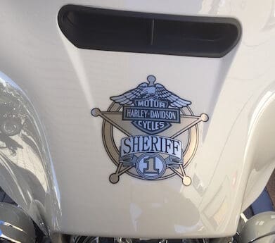 Sammy Harlee's Harley-Davidson Electra Glide police motorcycle revenue chase