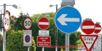 Motorcyclists road signs traffic sign