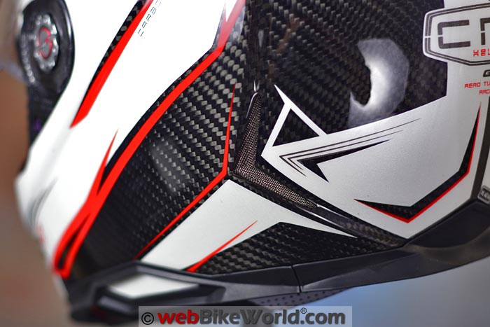 CMS GTRS Carbon Helmet Lower Rear Exhaust