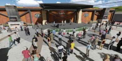 Artist's rendering of the Harley-Davidson Plaza in Sturgis