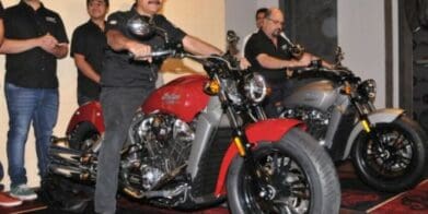 Polaris India boss Pankaj Dubey on an indian Scout