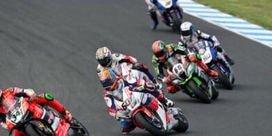 WorldSBK 2016 Phillip Island Davide Guigliano, Michael van der Mark, Nicky Hayden, Jono Rea, Sylvain Guintoli