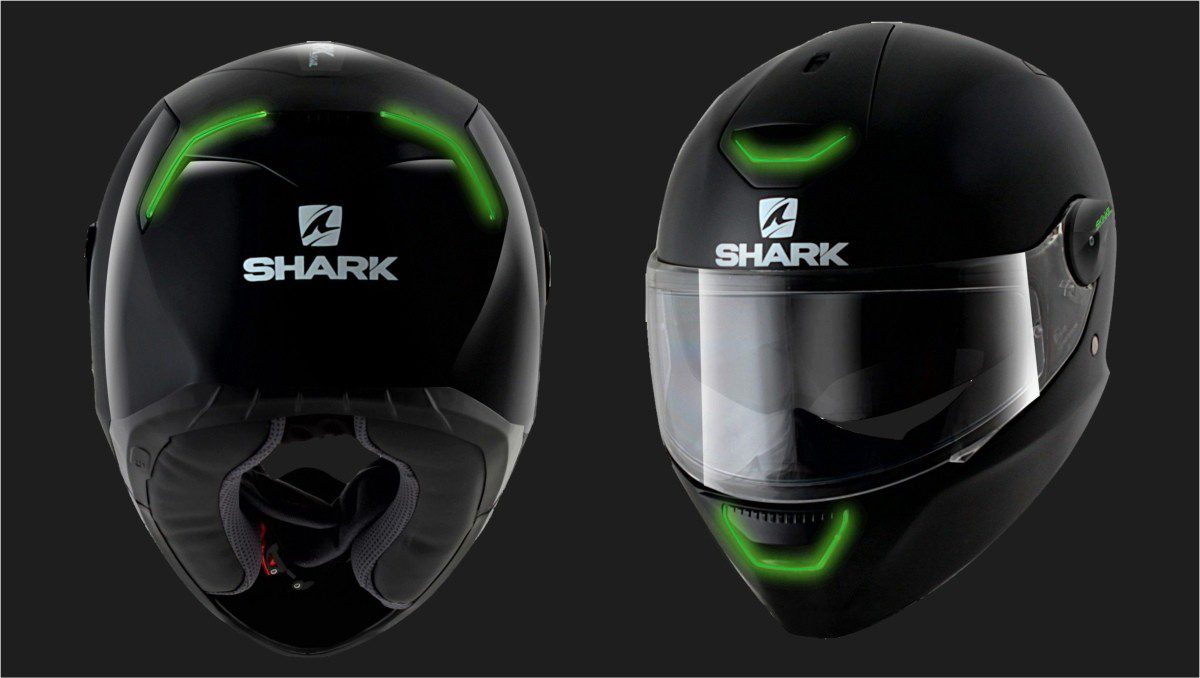 Shark Skwal Motorcycle Helmet With LED Lights: First Helmet With