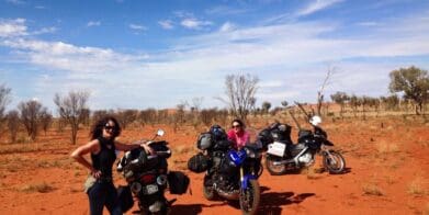 Psychs on bikes RNs Jury & Lowe to Quilpie QLD