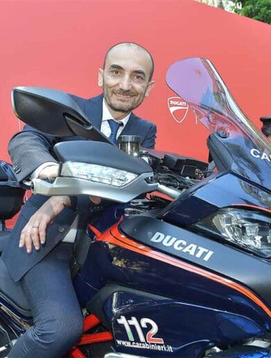 Ducati boss Claudio Domenicali on the Ducati Multistrada carabinieri police safe