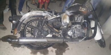 Royal Enfield Classic 350 catches fire