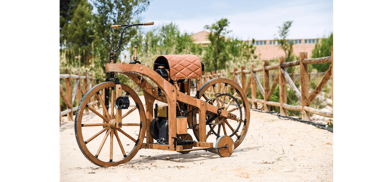 Reitwagen wooden motorcycle replica