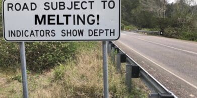 New roadworks on Mt Glorious melting tar reservations bitumen