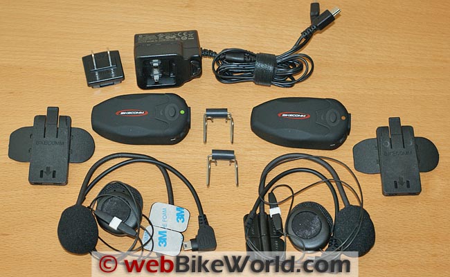 BikeComm Hola Intercom Kit Contents