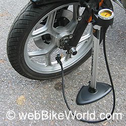 motorcycle tire pump