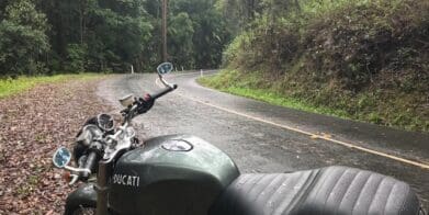 Five reasons to go riding in the rain Ducati GT1000 waterproof wet