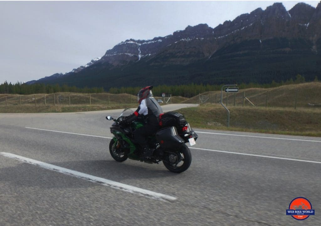 The Ninja on the TransCanada highway.