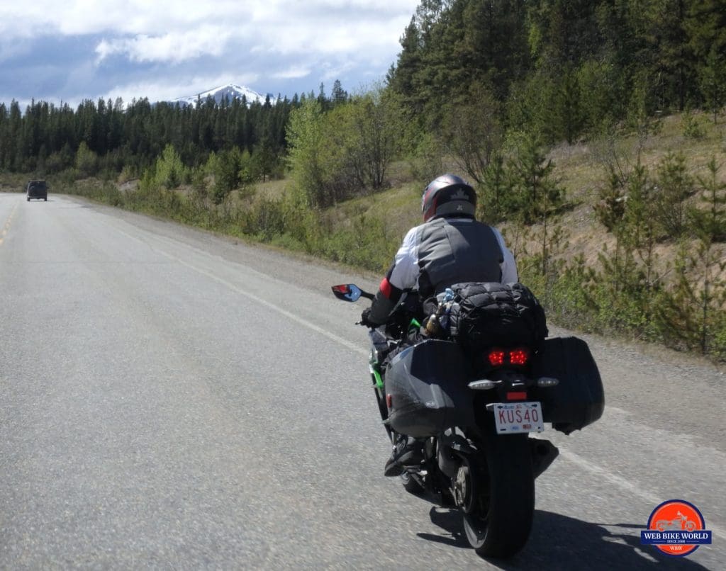 My Ninja riding on the Alaska Highway.