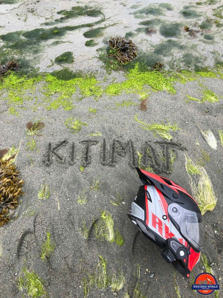 Hospital Beach at Kitimat BC with my Joe Rocket Canada helmet.