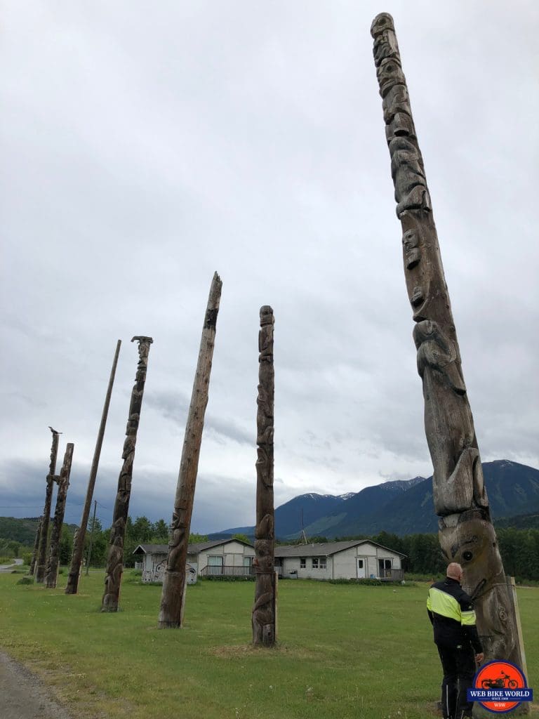 Totem poles at Kitwanga, BC.