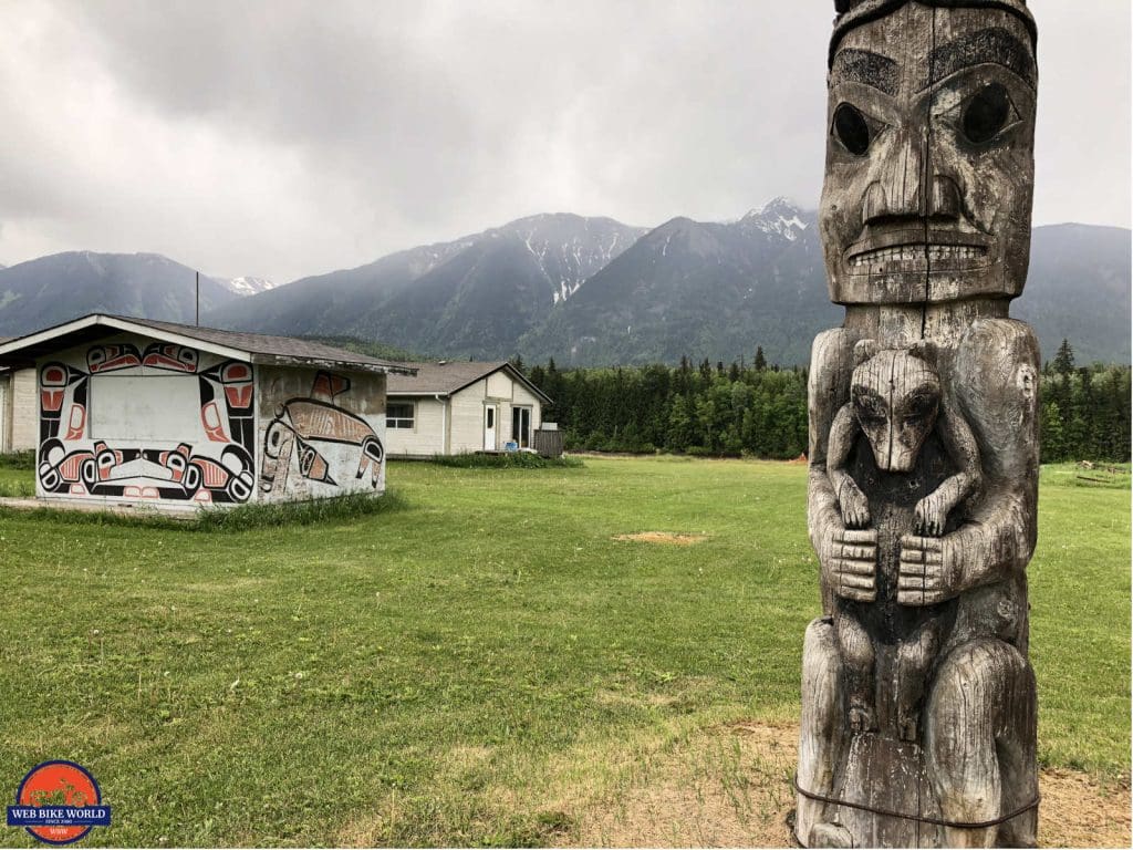 Indigenous artwork in Kitwanga.