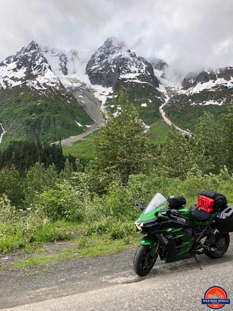 My Ninja with mountains in the background.