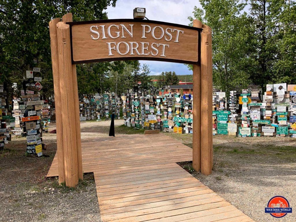 Entry gate to the Sign Post Forest.