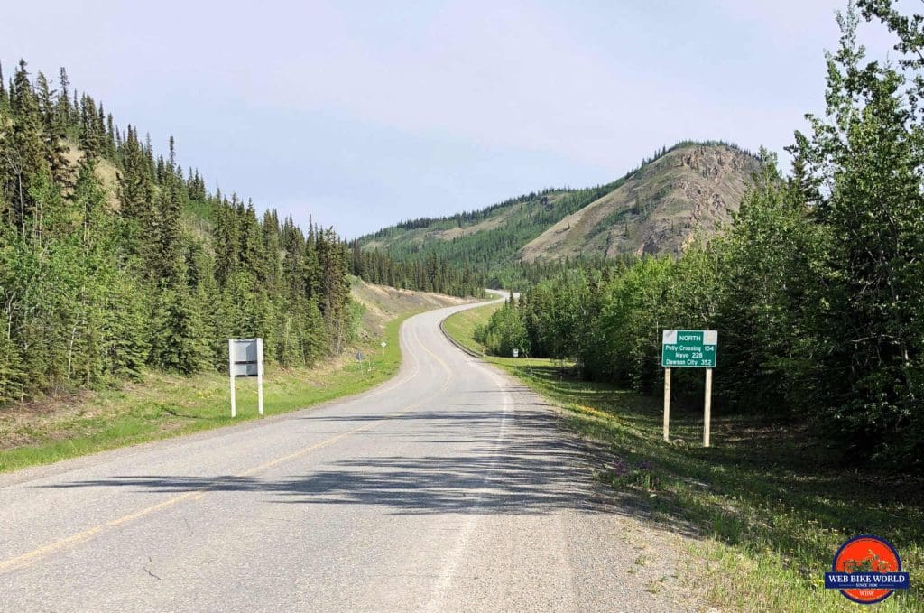 Some of the fun S curves on the highway 2 route near Whitehorse.