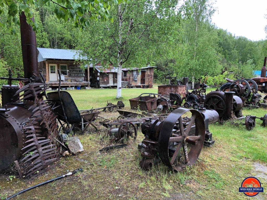 Equipment used to mine gold at Claim 33.