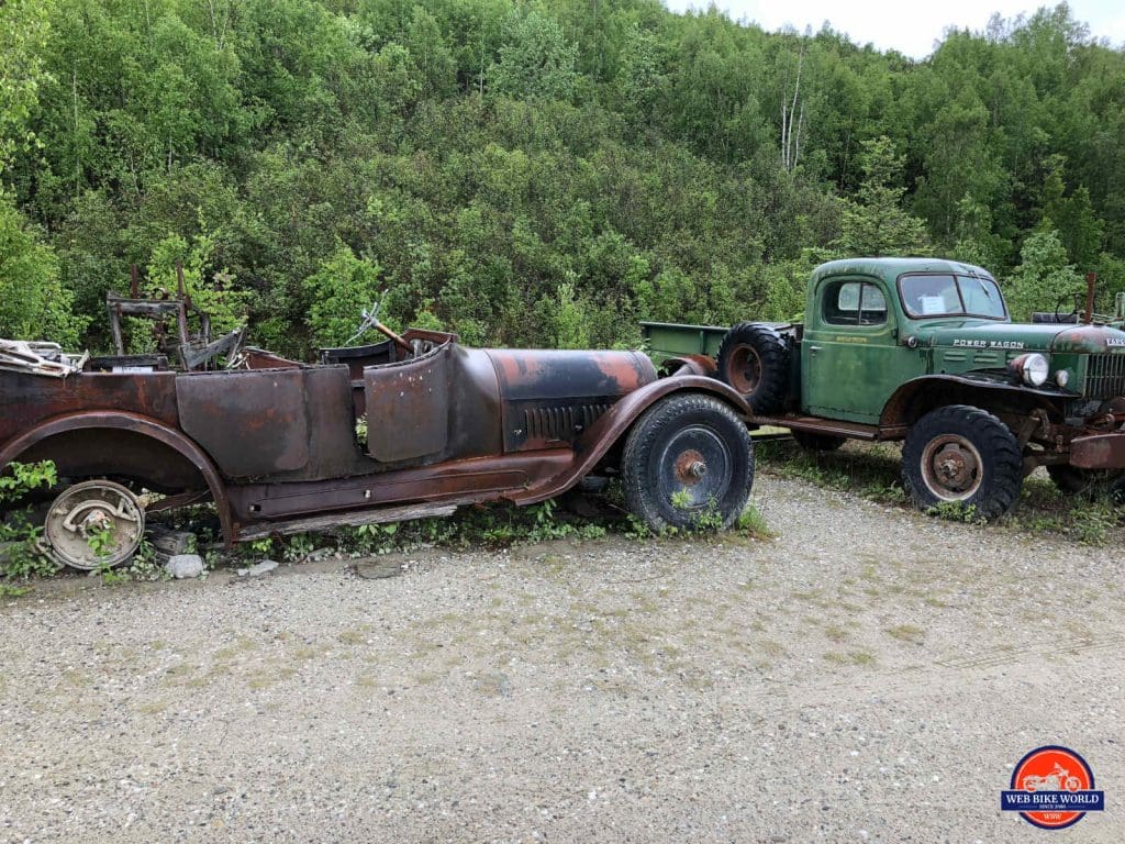 Antique cars and trucks at Claim 33.