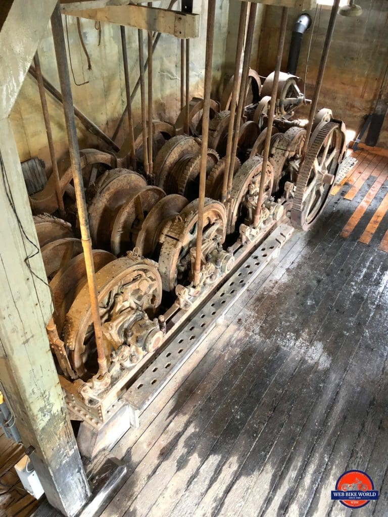 The clutches inside Dredge #4 used to control the mining machine.