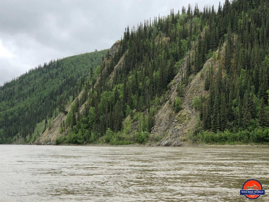 Cliffs near Moosehide village made of copper.