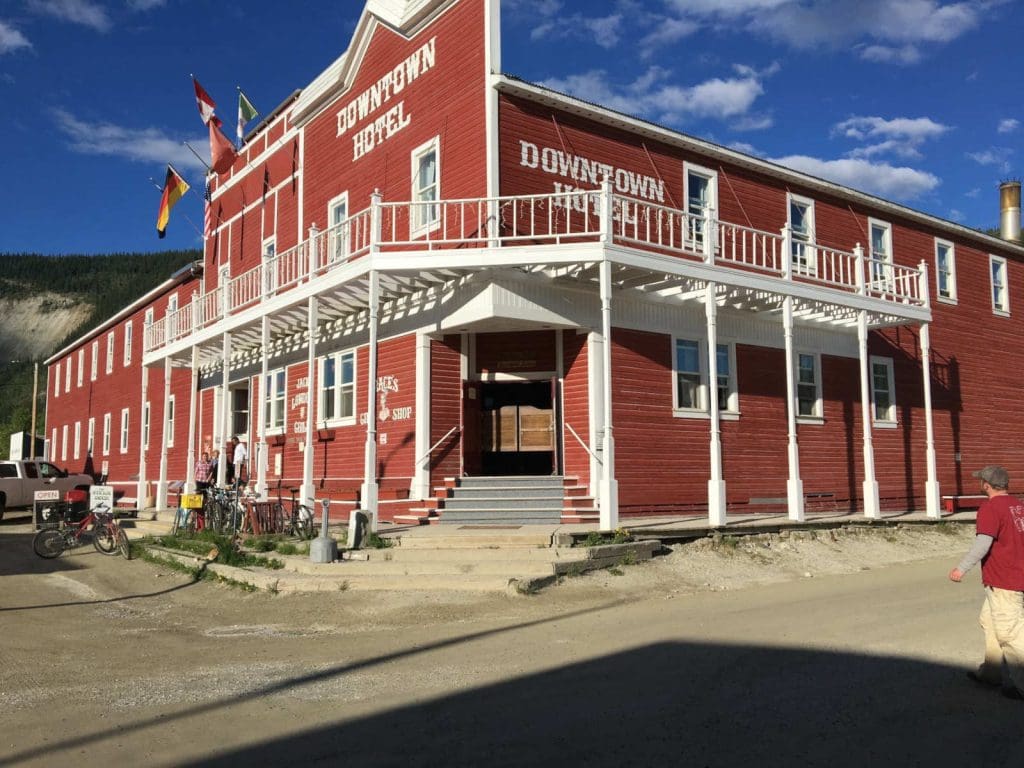 The famous Downtown Hotel in Dawson City.