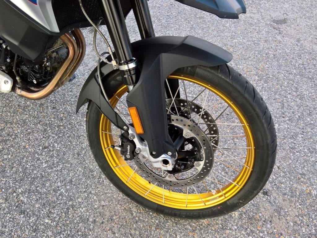 2019 BMW F850GS Rallye gold trimmed tires