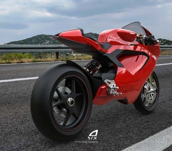 Ducati Electric Motorcycle Rendering