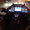 Gold Wing DCT dash and handlebars at night.