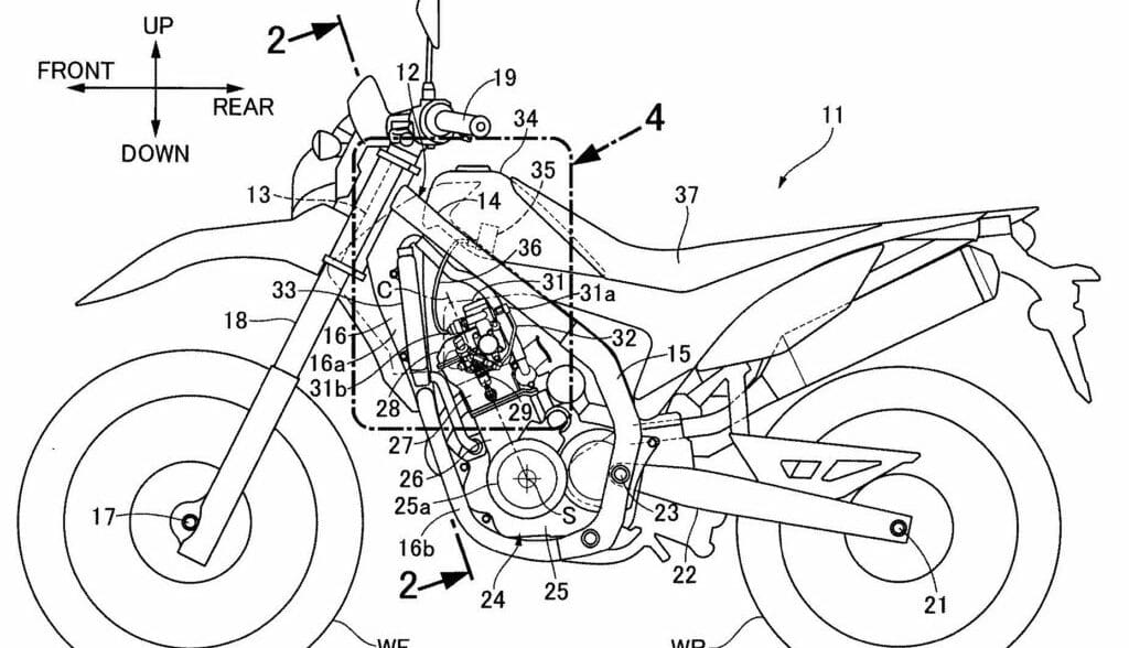 Honda CRF250 patent