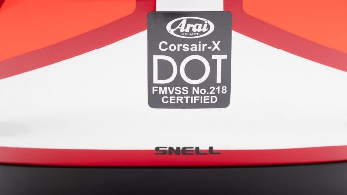 Arai Corsair-X Rea 5 Graphic Helmet DOT & SNELL certifications