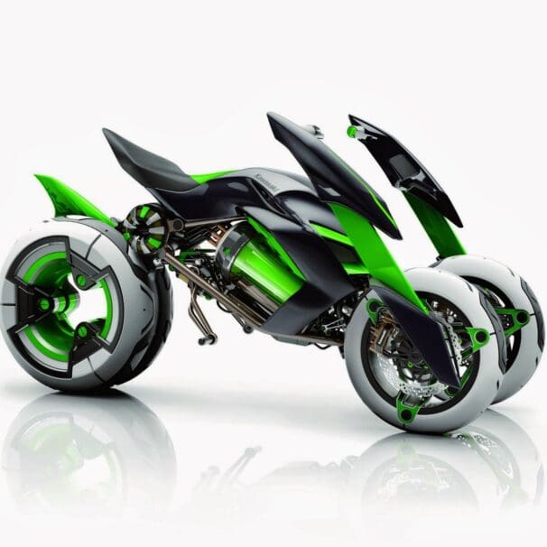 Kawasaki four-wheeled motorcycle